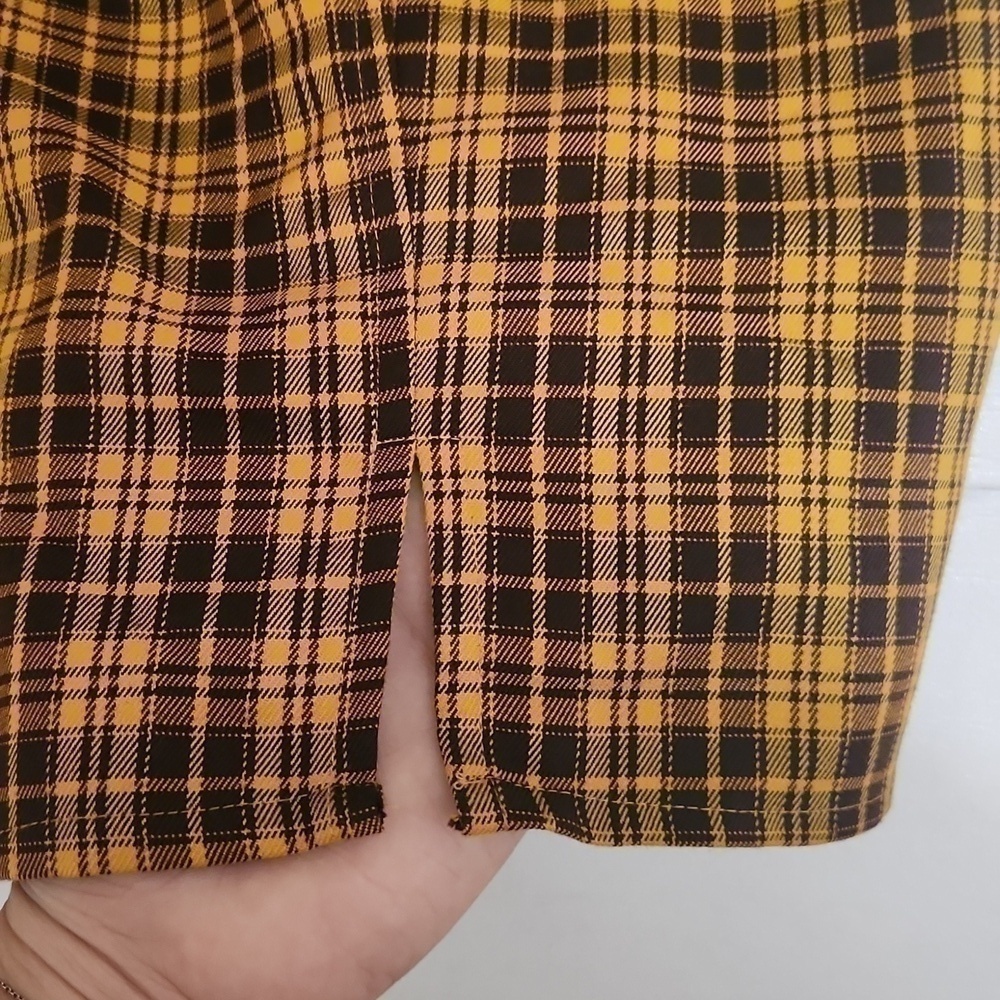 Preppy Plaid Minidress Fall Dress Size 1X Pumkin Patch photos Rockabilly Gingham - Picture 5 of 9